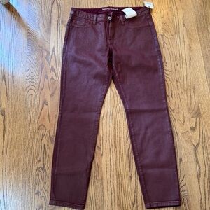 Banana Republic Denim Women's Size 29 Skinny Jeans Stretch‎ ankle length maroon